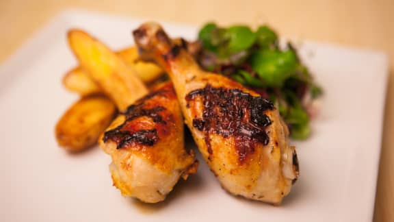 Poulet mariné au babeurre et à la muscade