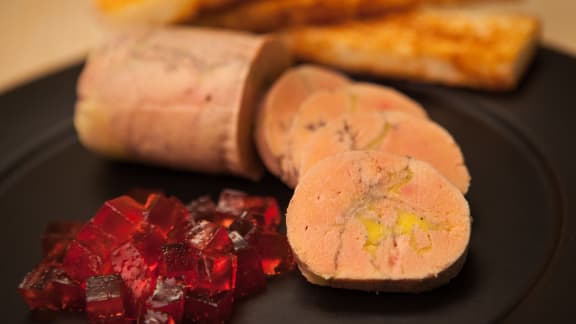 Foie gras au torchon au cidre de glace