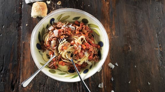 Mercredi : Spaghetti classique à la bolognaise