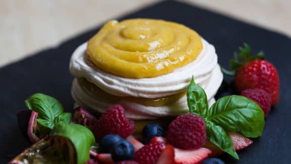 Tartelettes meringuées aux fruits de la passion