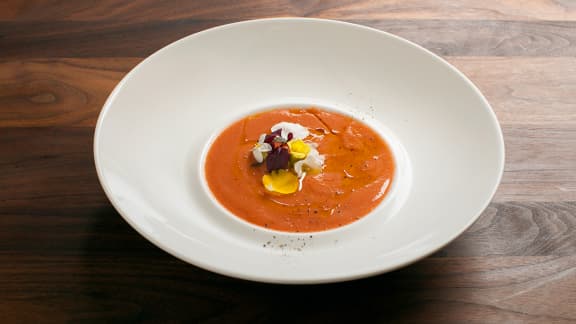 Mercredi : Gaspacho tomates et fraises