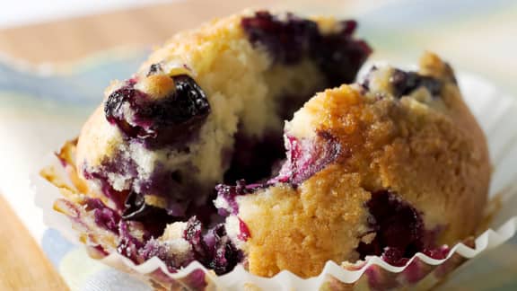 Muffins aux bleuets aux arômes de Brandy