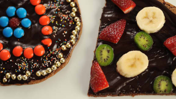 Bonus dessert : Pizza au chocolat de Juliette