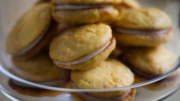 Whoopie pie aux carottes, orange et à la cannelle