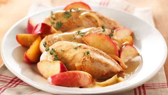 Poitrines de poulet aux pommes et à l'érable