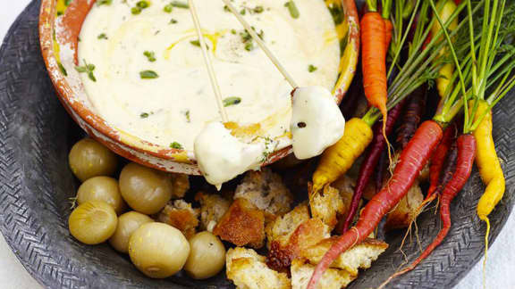 fondue au fromage de Noël