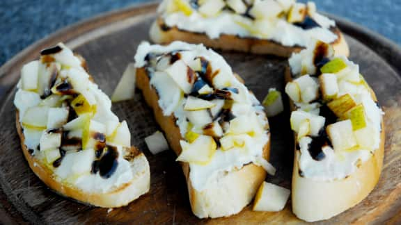 crostinis à la crème de parmesan