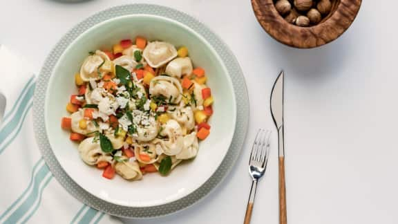 Salade de tortellinis tricolore