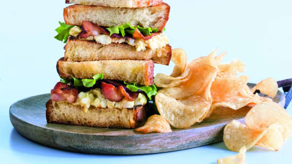 Sandwich aux oeufs et Boursin