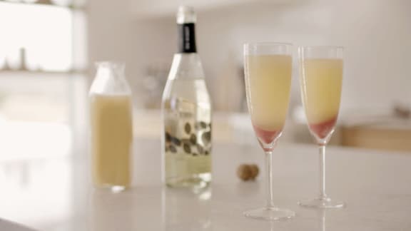 Mimosa aux poires et aux framboises