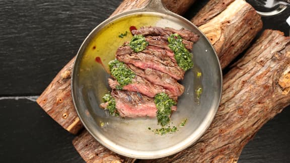 Bavette de bœuf et Chimichurri