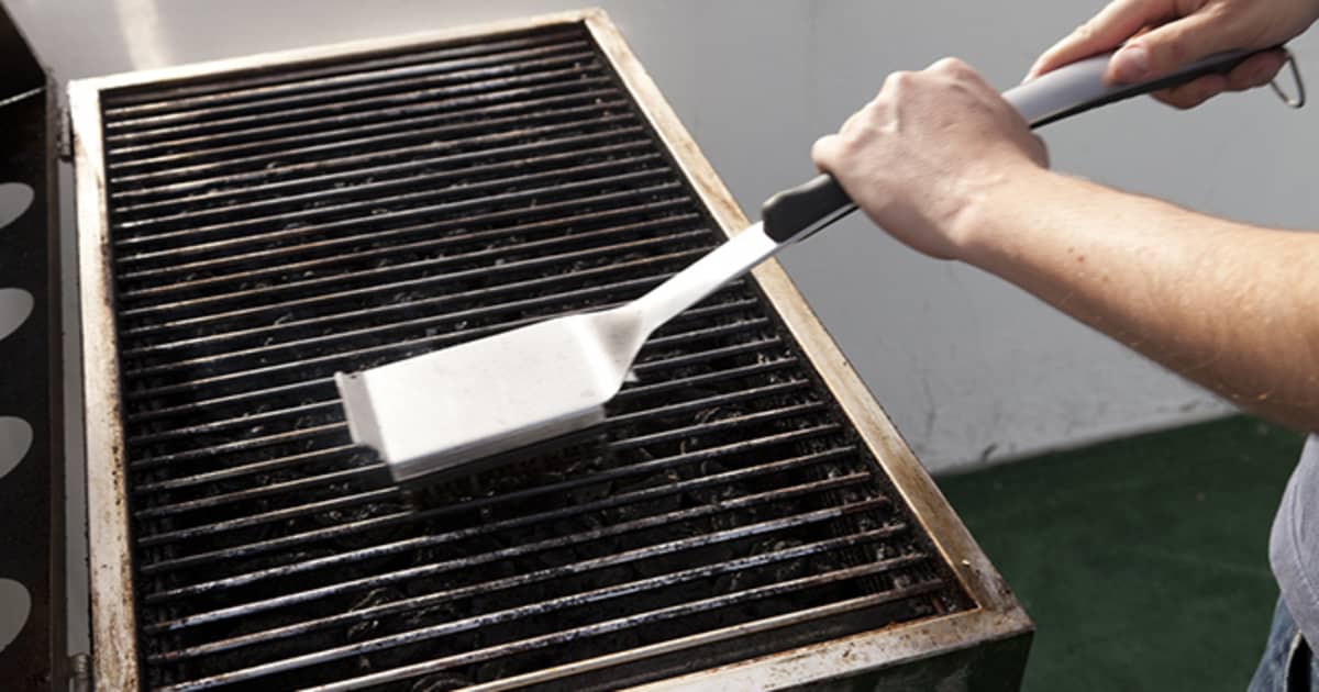 Brosse pour BBQ Decopatent ® PRO avec grattoir - Nettoyage du barbecue -  Grille 