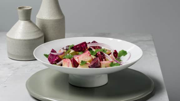 Salade de pommes de terre et betteraves