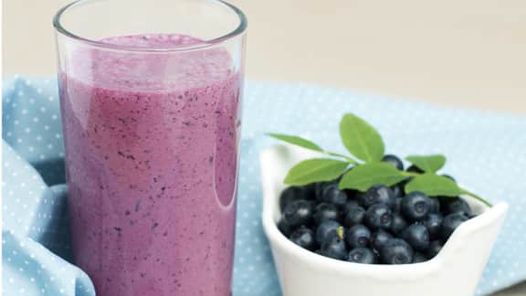 Smoothie bleuets canneberges
