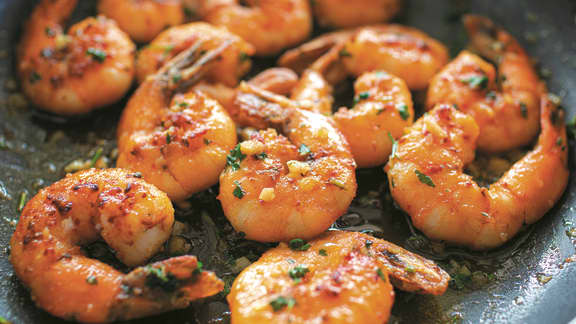 Crevettes au caramel