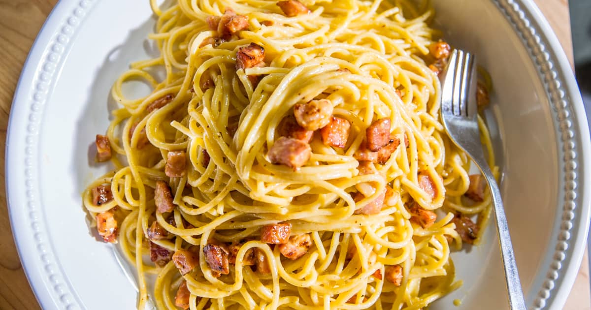 Recette de spaghetti carbonara protéiné Zeste