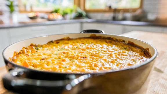 Mac and cheese à la courge tomatée