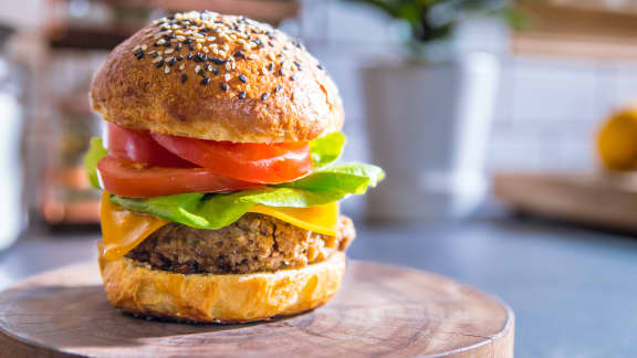 Cheeseburger aux lentilles