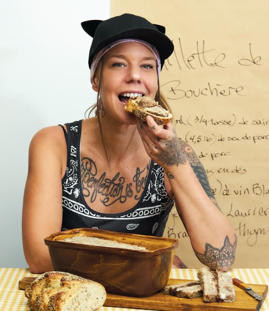 Rillettes de porc et purée de dattes