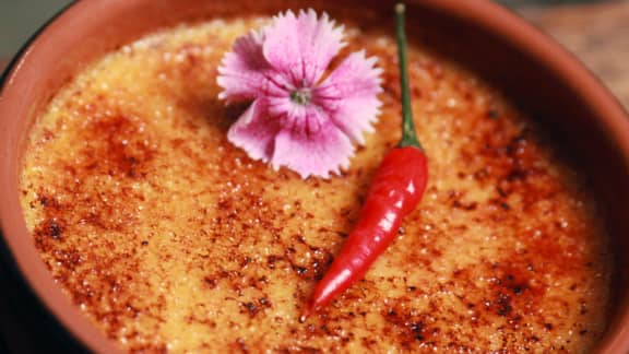Crème brûlée au piment d’Espelette