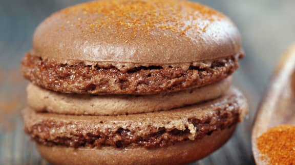 Macarons choco-piment d'Espelette