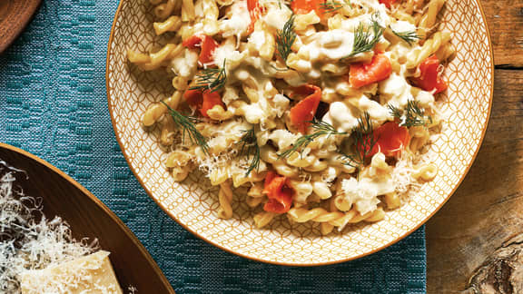 Pâtes au saumon fumé, façon Alfredo