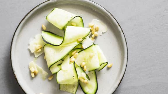 Carpaccio de courgettes