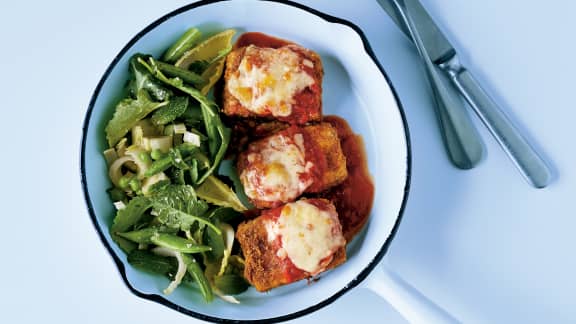 Escalopes de tofu parmigiana