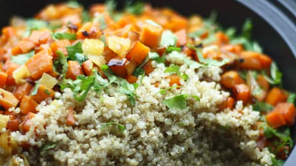 Couscous de quinoa aux légumes racines