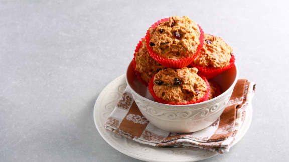 Muffins aux pommes et canneberges
