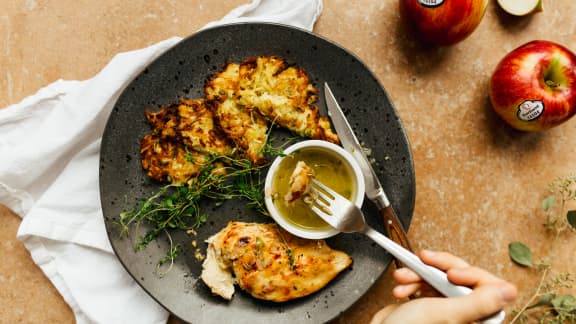 Poitrine de poulet au beurre de pomme