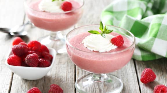 Mousse aux framboises