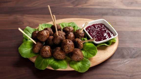 Boulettes de veau et sa sauce aux canneberges