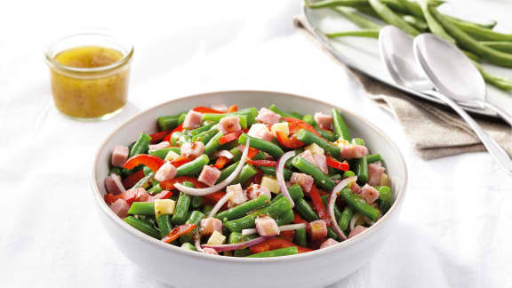 Salade de haricots verts et prosciutto cotto