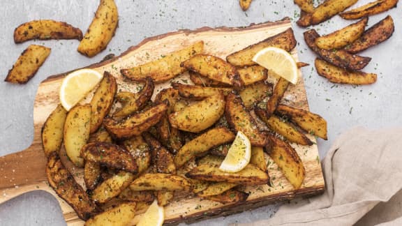 Quartiers de pommes de terre croustillants