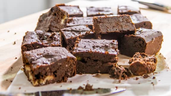 Brownies aux haricots noirs et aux bananes