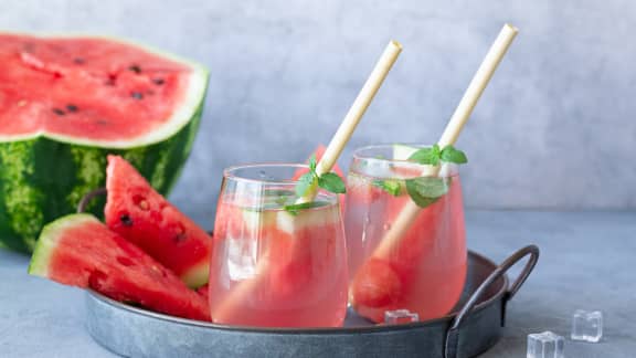 Sangria rosé au melon d'eau
