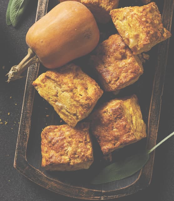 Scones à la courge, à la sauge et au cheddar