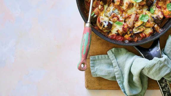 Poêlée d'aubergines parmigiana