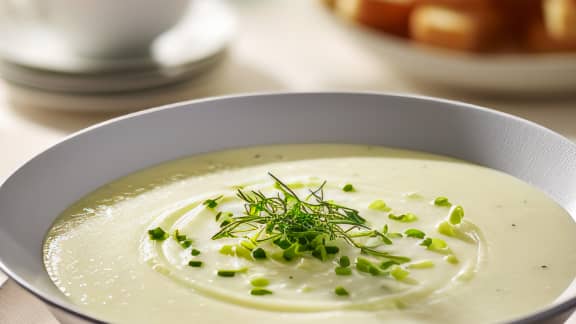 Potage de poireaux et pommes de terre