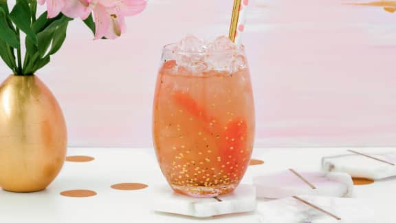 Limonade pamplemousses roses, miel et menthe