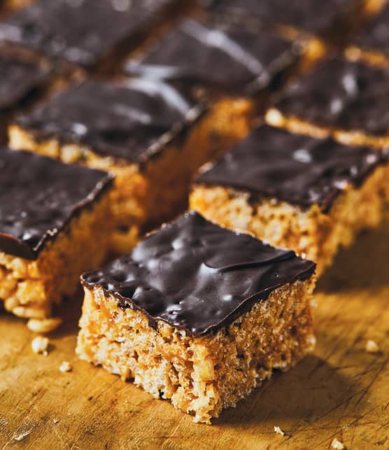 Carrés aux Rice Krispies choco-arachides