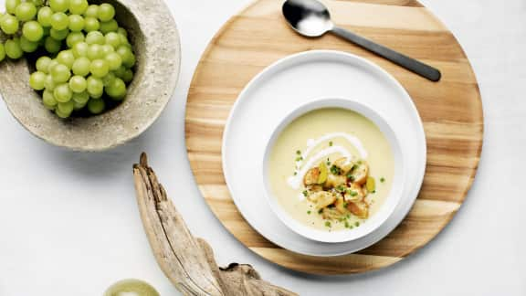 Velouté de poireaux au vin blanc