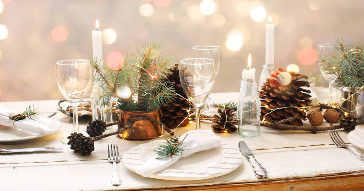 Table de fêtes : Un Noël traditionnel et rustique • Une Bonne Maison