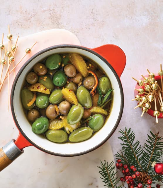Olives marinées orange et romarin