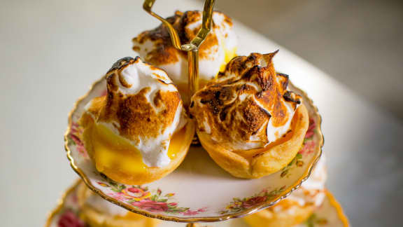 Tartelettes pamplemousse et meringue brûlée