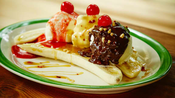 Buffet de banana split