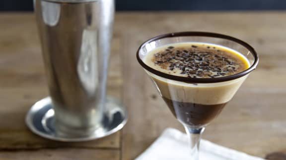 Martini chic au chocolat noir