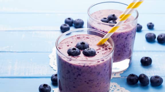 Smoothie bleuets canneberges