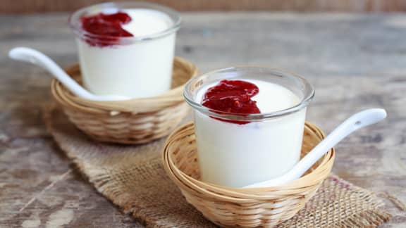 Panna cotta au chocolat blanc